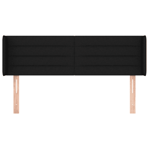 vidaXL Cabeceira de cama c abas tecido 147x16x7888 cm preto