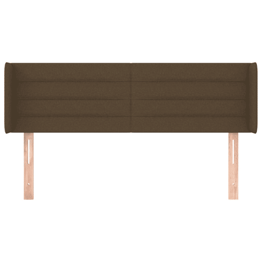 vidaXL Cabeceira de cama c abas tecido 147x16x7888cm castanho-escuro vidaXL Cabeceira de cama c abas tecido 147x16x7888cm castanho-escuro