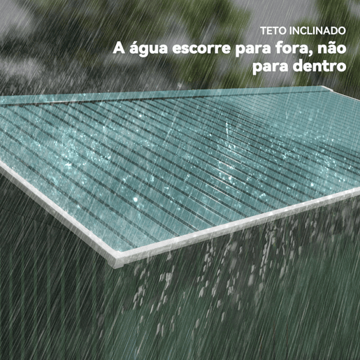 Outsunny Caseta de Jardim Exterior, 12,4 m² 340x386x200 cm Abrigo Metálico de Jardim com Portas Duplas com Fechadura, Kit de Fundação e Ventilação para Armazenamento de Bicicletas Verde