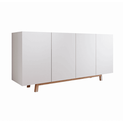 Aparador Sala de estar e jantar Branco 160x40x79 4 portas Siena Muebles Bonitos Aparador Sala de estar e jantar Branco 160x40x79 4 portas Siena Muebles Bonitos