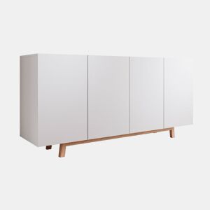 Aparador Sala de estar e jantar Branco 160x40x79 4 portas Siena Muebles Bonitos