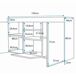 Aparador Salón comedor 3 puertas LED Natolia Muebles Bonitos 150 Aparador Salón comedor 3 puertas LED Natolia Muebles Bonitos 150 Blanco