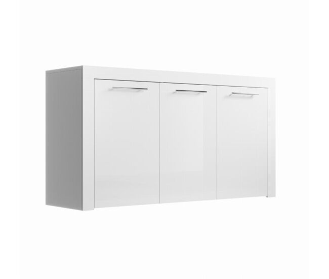 Aparador salón comedor blanco 144x42x80 3 puertas nelia muebles bonitos