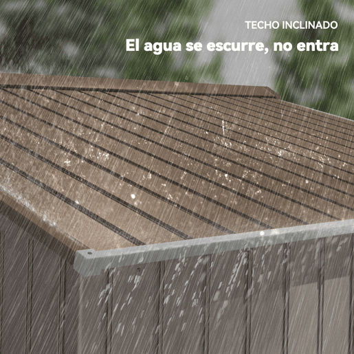 Outsunny Abrigo de Jardim Exterior 4,83m² 277x195x192cm Abrigo de Jardim Metálico para Armazenamento de Ferramentas com Base de Reforço Incluída e 4 Janelas Marrom
