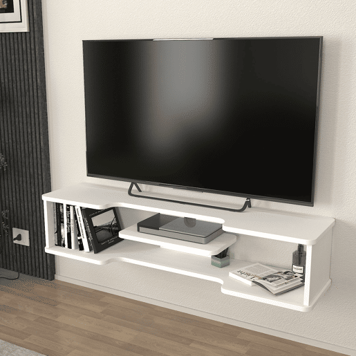 Móvel de TV suspenso Yrela 120x30x26 cm Branco en.casa