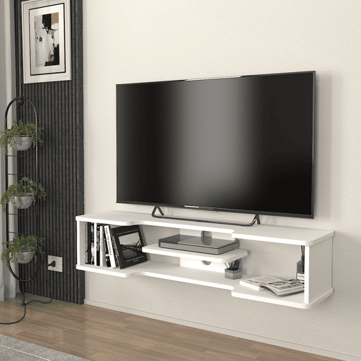 Móvel de TV suspenso Yrela 120x30x26 cm Branco en.casa