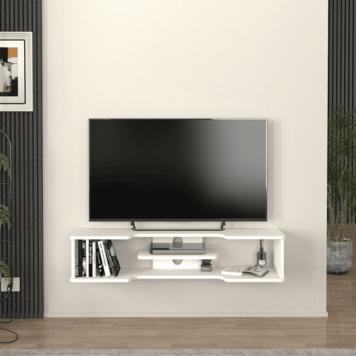 Móvel de TV suspenso Yrela 120x30x26 cm Branco en.casa