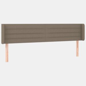 vidaXL Cabeceira cama abas tecido 203x16x7888 cm cinzento-acastanhado