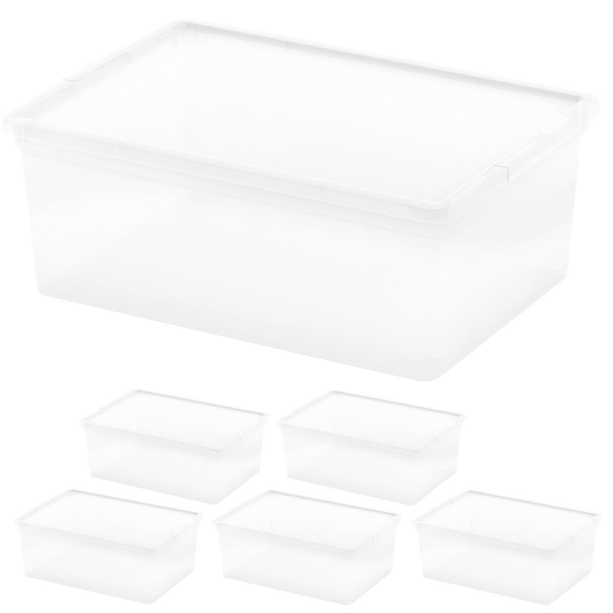 Curver Pack 6 cajas de almacenaje con tapa C-Box