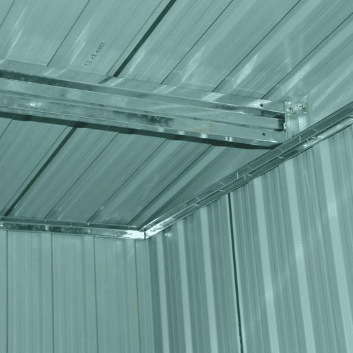 Outsunny Abrigo de Jardim 258x206x178cm 5,3m² Abrigo de Aço Galvanizado com Portas de Correr e Ventilações para Armazenamento de Ferramentas Jardinagem Verde