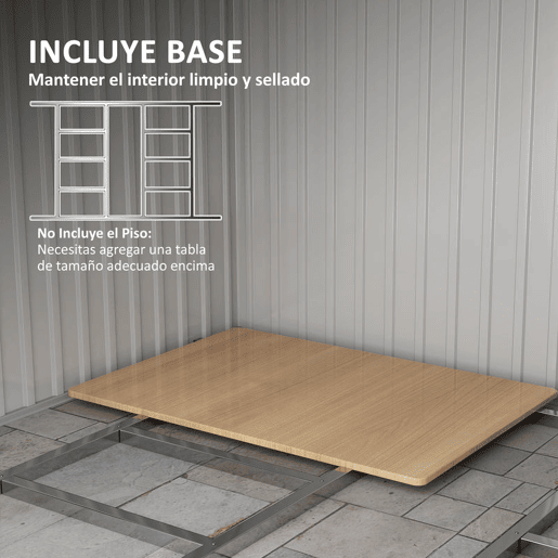 Outsunny Abrigo de Jardim 258x206x178cm 5,3m² Abrigo de Aço Galvanizado com Portas de Correr e Ventilações para Armazenamento de Ferramentas Jardinagem Verde