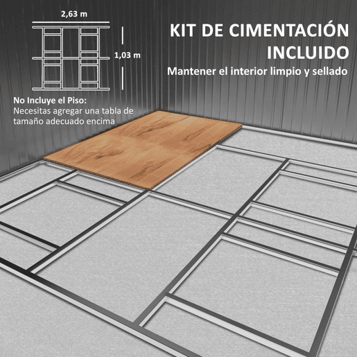Outsunny Casota de Jardim Exterior, 12,4 m² 340x386x200 cm Abrigo de Jardim Metálico com Portas Duplas com Fechadura, Kit de Fundação e Ventilação para Armazenamento de Bicicletas Cinzento Escuro