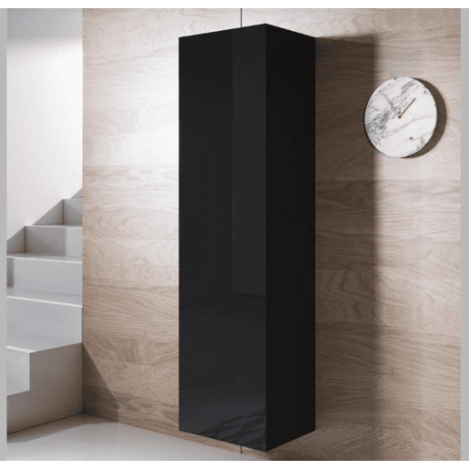 Vitrine Sala de estar e jantar Preto 40x29x165 1 porta Luke V4 Muebles Bonitos