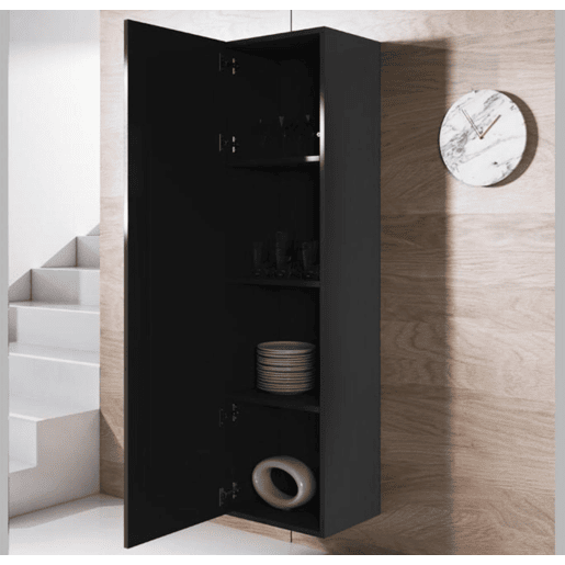 Vitrine Sala de estar e jantar Preto 40x29x165 1 porta Luke V4 Muebles Bonitos