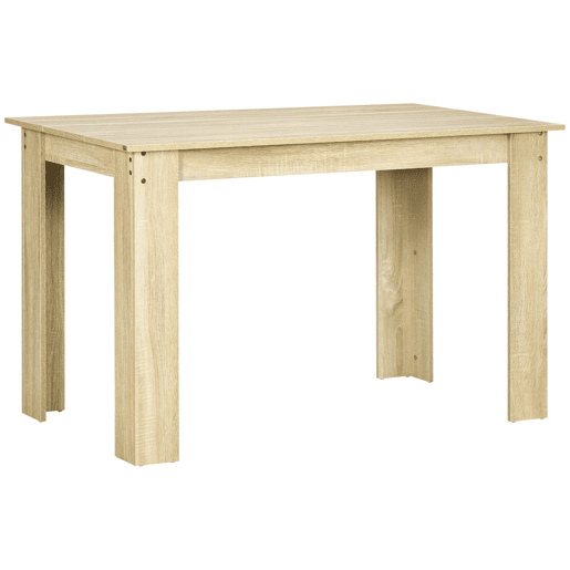 HOMCOM Mesa de Sala de Jantar para 4-6 Pessoas Mesa de Cozinha Retangular Estilo Moderno com Bancada de Melamina de Madeira Carga 50 kg 120x69x75 cm Carvalho