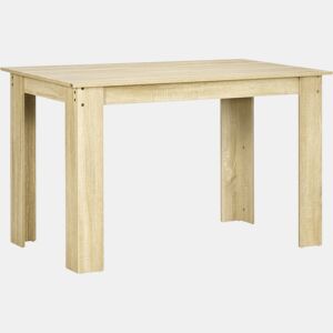 HOMCOM Mesa de Sala de Jantar para 4-6 Pessoas Mesa de Cozinha Retangular Estilo Moderno com Bancada de Melamina de Madeira Carga 50 kg 120x69x75 cm Carvalho