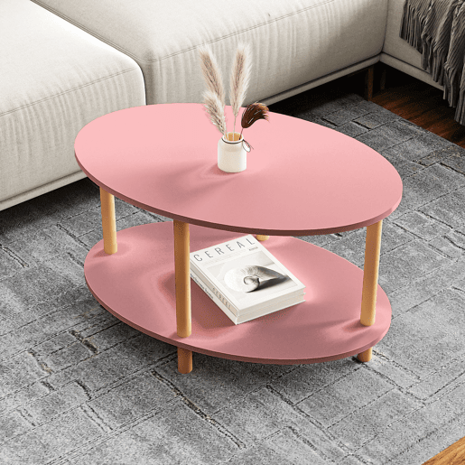 Mesa de centro Højreby 70x44x43 cm Cor-de-rosa en.casa