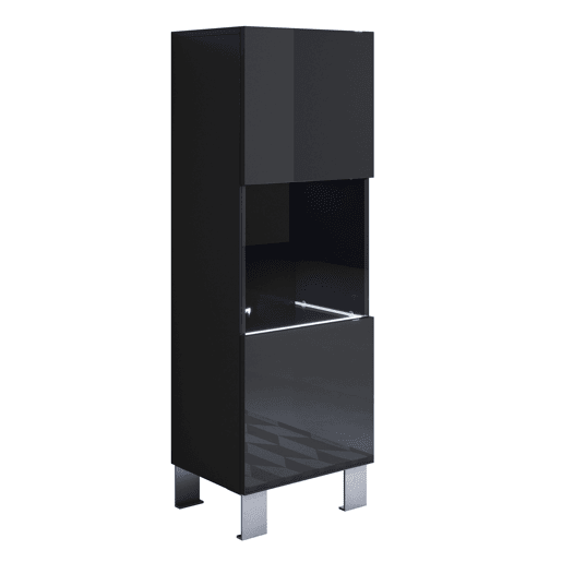 Vitrine Sala de estar e jantar Preto 40x29x138 1 porta LED Luke V3 Muebles Bonitos