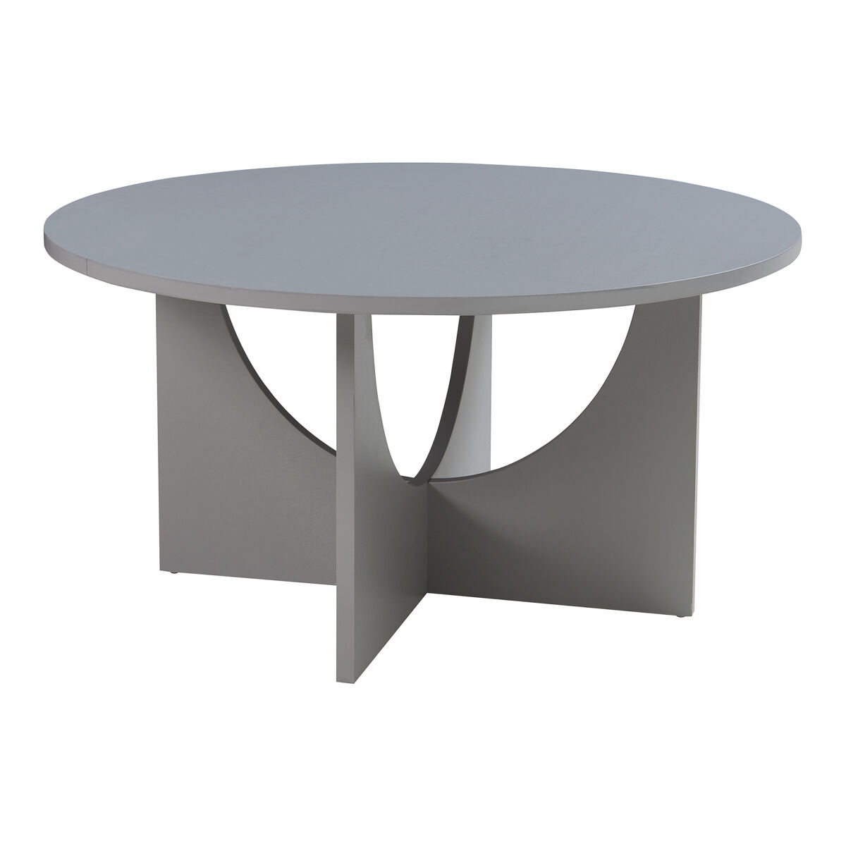 Mesa de centro rindal redonda ø80x42 cm - gris claro [en.casa]
