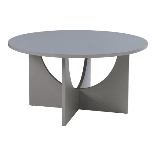 Mesa de centro Rindal redonda 80 x 42 cm Cinzento claro en.casa