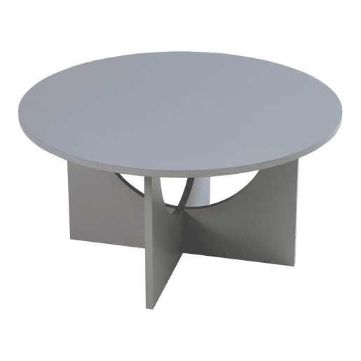 Mesa de centro Rindal redonda 80 x 42 cm Cinzento claro en.casa