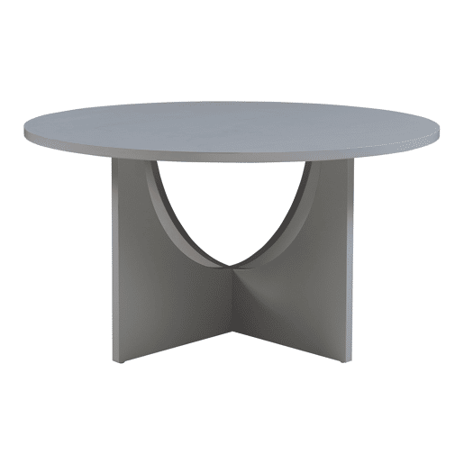 Mesa de centro Rindal redonda 80 x 42 cm Cinzento claro en.casa
