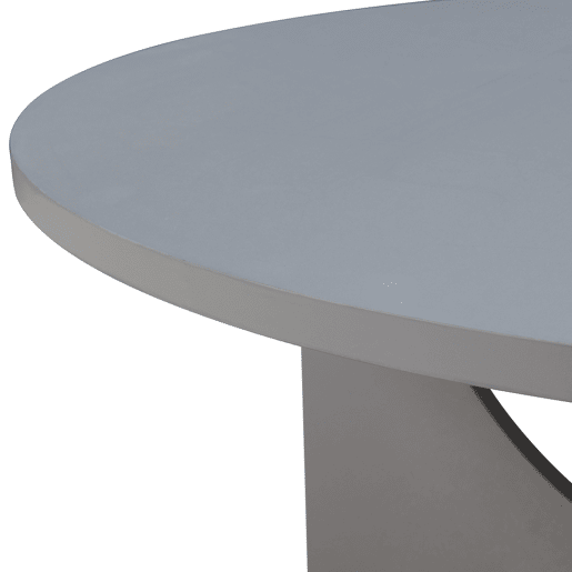 Mesa de centro Rindal redonda 80 x 42 cm Cinzento claro en.casa