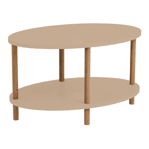 Mesa de centro Højreby 70x44x43 cm Cappuccino en.casa