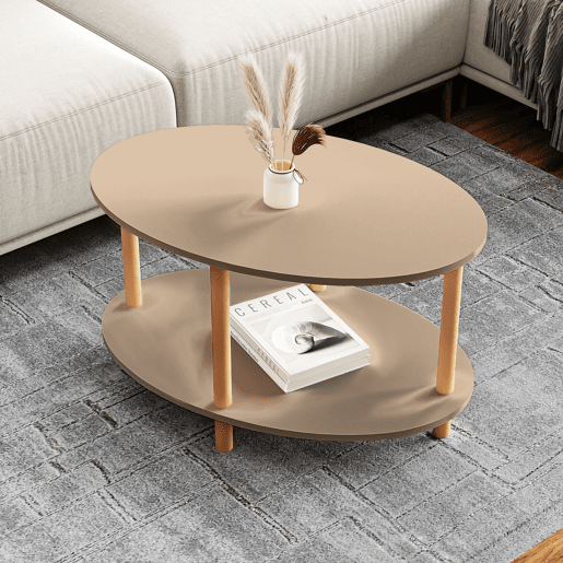 Mesa de centro Højreby 70x44x43 cm Cappuccino en.casa