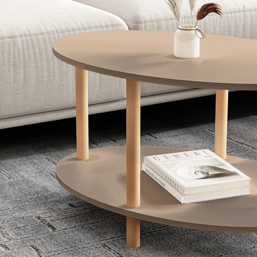 Mesa de centro Højreby 70x44x43 cm Cappuccino en.casa