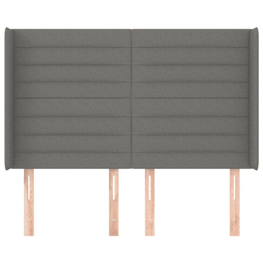 vidaXL Cabeceira cama c abas tecido 147x16x118128 cm cinzento-escuro vidaXL Cabeceira cama c abas tecido 147x16x118128 cm cinzento-escuro