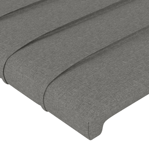 vidaXL Cabeceira cama c abas tecido 147x16x118128 cm cinzento-escuro vidaXL Cabeceira cama c abas tecido 147x16x118128 cm cinzento-escuro