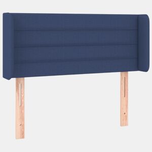 vidaXL Cabeceira de cama c abas tecido 103x16x7888 cm azul