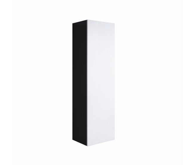 Vitrina salón comedor negro/blanco 40x29x167 1 puerta luke v4 muebles bonitos