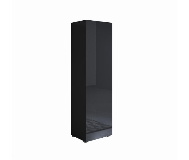 Vitrina salón comedor negro 40x29x167 1 puerta luke v4 muebles bonitos