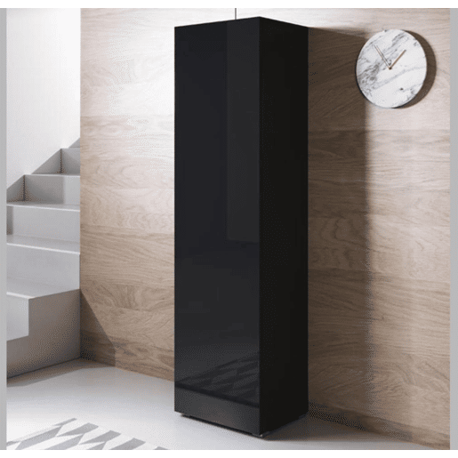 Vitrine Sala de estar e jantar Preto 40x29x167 1 porta Luke V4 Muebles Bonitos