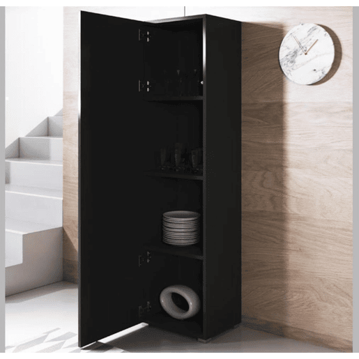 Vitrine Sala de estar e jantar Preto 40x29x167 1 porta Luke V4 Muebles Bonitos