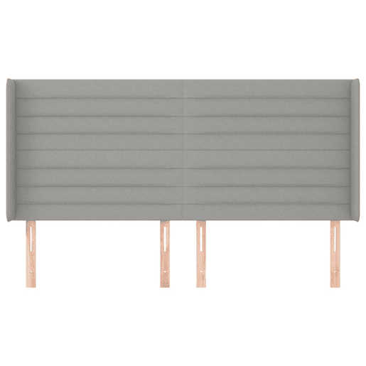 vidaXL Cabeceira cama c abas tecido 183x16x118128 cm cinzento-claro vidaXL Cabeceira cama c abas tecido 183x16x118128 cm cinzento-claro