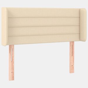 vidaXL Cabeceira de cama c abas tecido 93x16x7888 cm creme