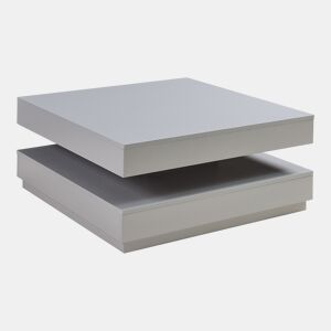 Mesa de centro Florenz tampo giratório 76x76x38 cm Cinzento claro en.casa