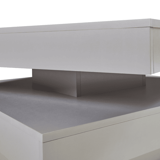 Mesa de centro Florenz tampo giratório 76x76x38 cm Cinzento claro en.casa