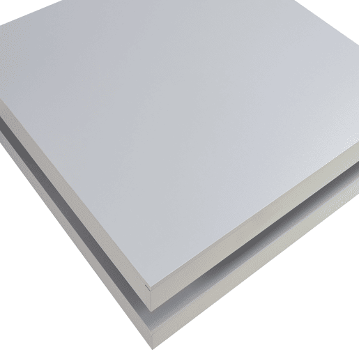 Mesa de centro Florenz tampo giratório 76x76x38 cm Cinzento claro en.casa