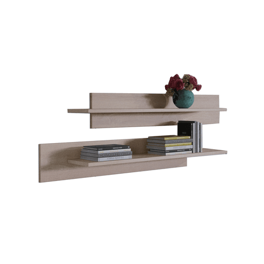 Conjunto 2 Prateleiras Sala de estar e jantar Sonoma 100x20x20 Luke Muebles Bonitos