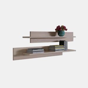 Conjunto 2 Prateleiras Sala de estar e jantar Sonoma 100x20x20 Luke Muebles Bonitos