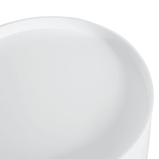 HOMCOM Mesa de Cabeceira com 1 Gaveta Mesa Auxiliar Redonda com Borda Elevada e 3 Pés de Madeira para Dormitório Sala de Estar Estilo Moderno Ø38x45 cm Branco