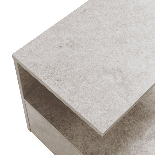 Mesa de cabeceira de parede Amberg com gaveta 40x35x31cm Aspeto de betão clara en.casa