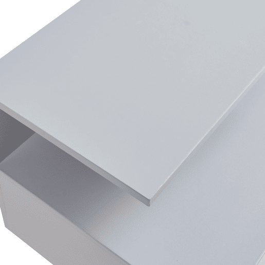 Mesa de cabeceira de parede Amberg com gaveta 40x35x31cm Cinzento claro en.casa