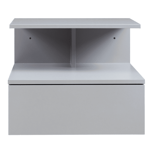 Mesa de cabeceira de parede Amberg com gaveta 40x35x31cm Cinzento claro en.casa