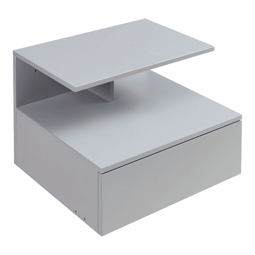 Mesa de cabeceira de parede Amberg com gaveta 40x35x31cm Cinzento claro en.casa