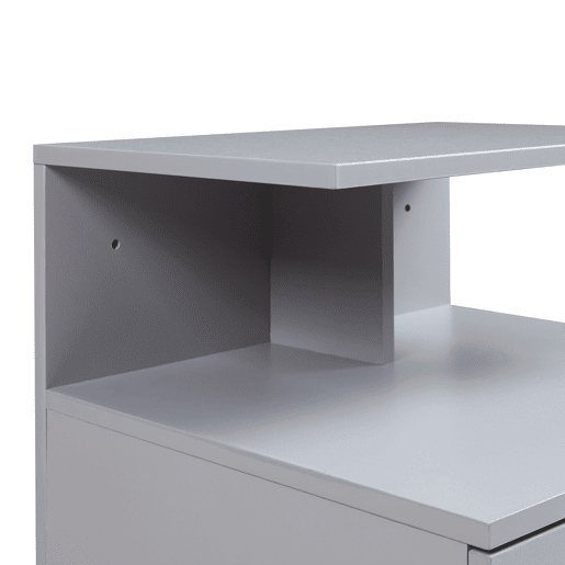 Mesa de cabeceira de parede Amberg com gaveta 40x35x31cm Cinzento claro en.casa